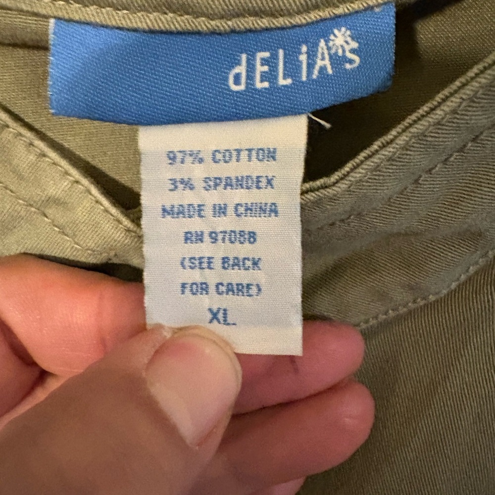 dELiA*s VINTAGE khaki green. Military style Jacket.